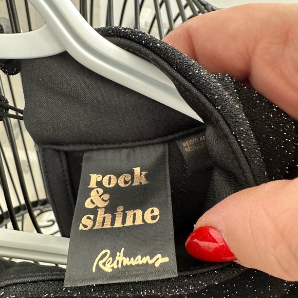 Black Sparkly T-Shirt Dress - Picture 10 of 10